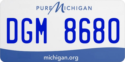 MI license plate DGM8680