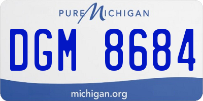 MI license plate DGM8684