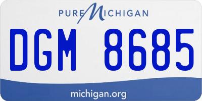 MI license plate DGM8685