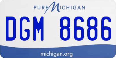 MI license plate DGM8686