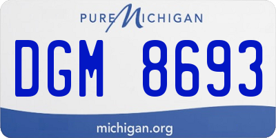 MI license plate DGM8693