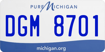 MI license plate DGM8701
