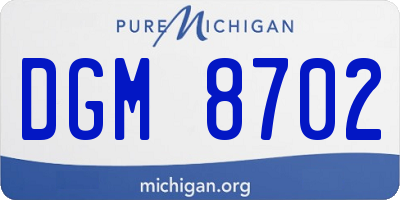 MI license plate DGM8702