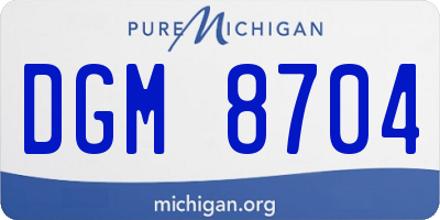 MI license plate DGM8704