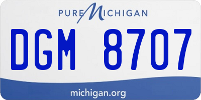 MI license plate DGM8707
