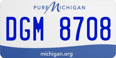 MI license plate DGM8708