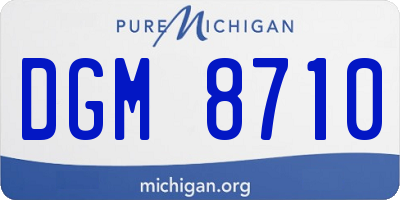 MI license plate DGM8710