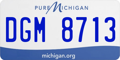MI license plate DGM8713