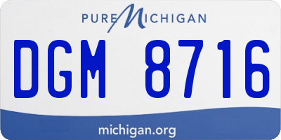 MI license plate DGM8716
