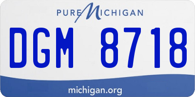 MI license plate DGM8718