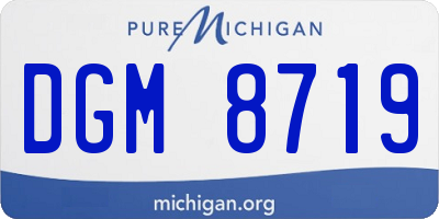 MI license plate DGM8719