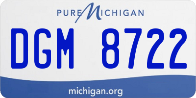 MI license plate DGM8722