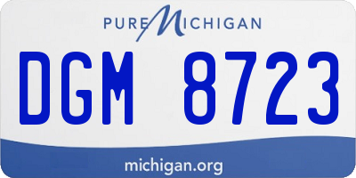 MI license plate DGM8723
