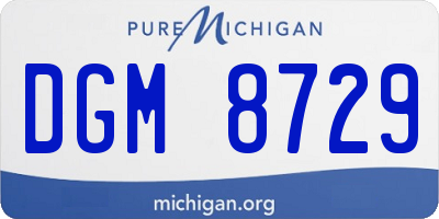 MI license plate DGM8729