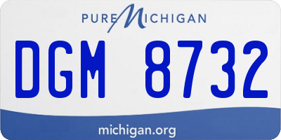 MI license plate DGM8732