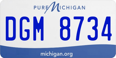 MI license plate DGM8734