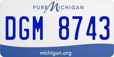 MI license plate DGM8743