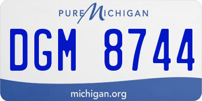 MI license plate DGM8744