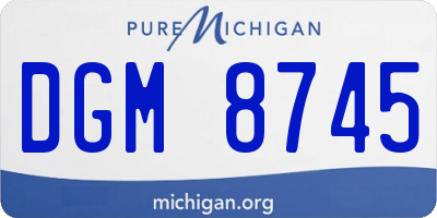 MI license plate DGM8745