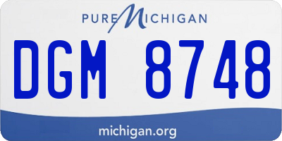 MI license plate DGM8748