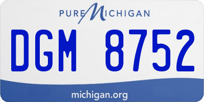 MI license plate DGM8752