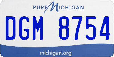 MI license plate DGM8754