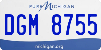 MI license plate DGM8755