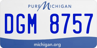MI license plate DGM8757