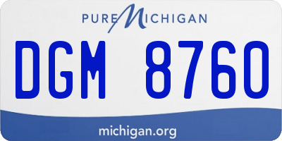MI license plate DGM8760