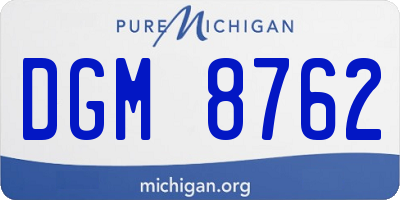 MI license plate DGM8762