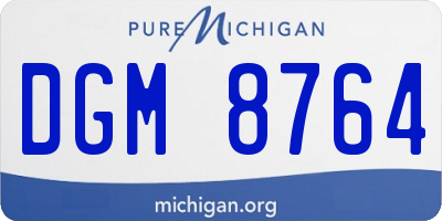 MI license plate DGM8764