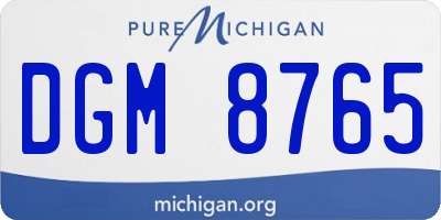 MI license plate DGM8765