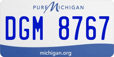 MI license plate DGM8767