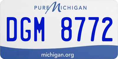 MI license plate DGM8772