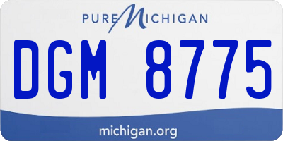 MI license plate DGM8775