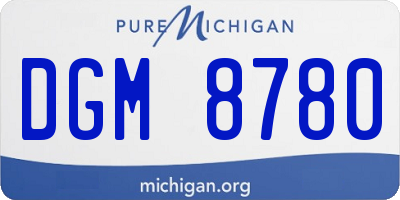 MI license plate DGM8780