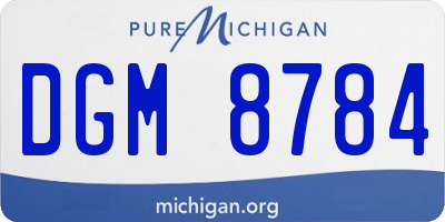MI license plate DGM8784
