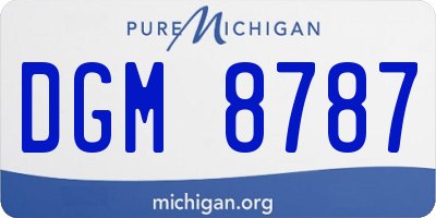 MI license plate DGM8787
