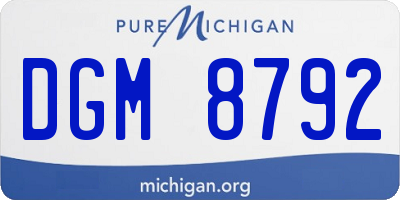 MI license plate DGM8792