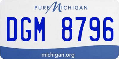 MI license plate DGM8796