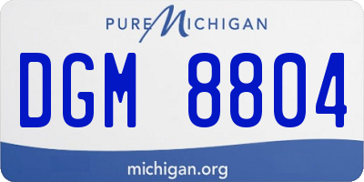 MI license plate DGM8804