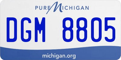 MI license plate DGM8805