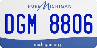 MI license plate DGM8806