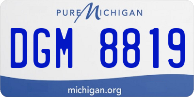 MI license plate DGM8819