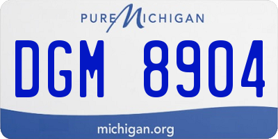MI license plate DGM8904