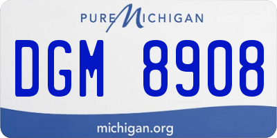 MI license plate DGM8908