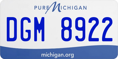 MI license plate DGM8922