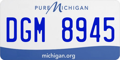 MI license plate DGM8945