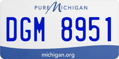 MI license plate DGM8951