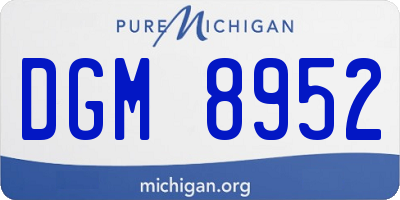 MI license plate DGM8952